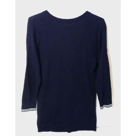 Vtg Hollister Cardigan Sweater Women L Black V-neck Y2K Preppy Elana Bella Logo - Picture 5 of 10